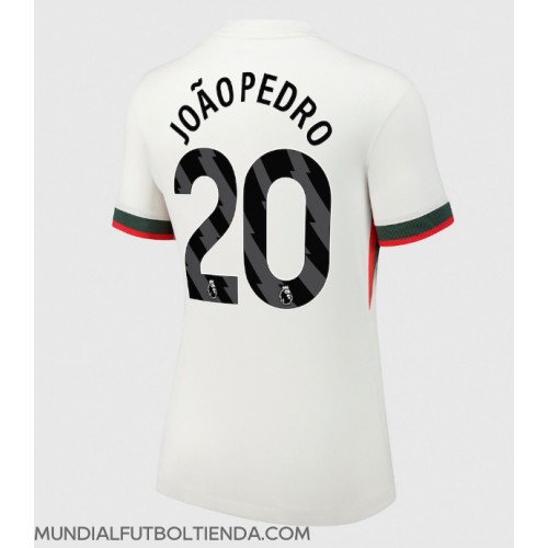 Camiseta Chelsea Joao Pedro #20 Segunda Equipación Replica 2025-26 para mujer mangas cortas